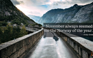 November reminds me of Norway