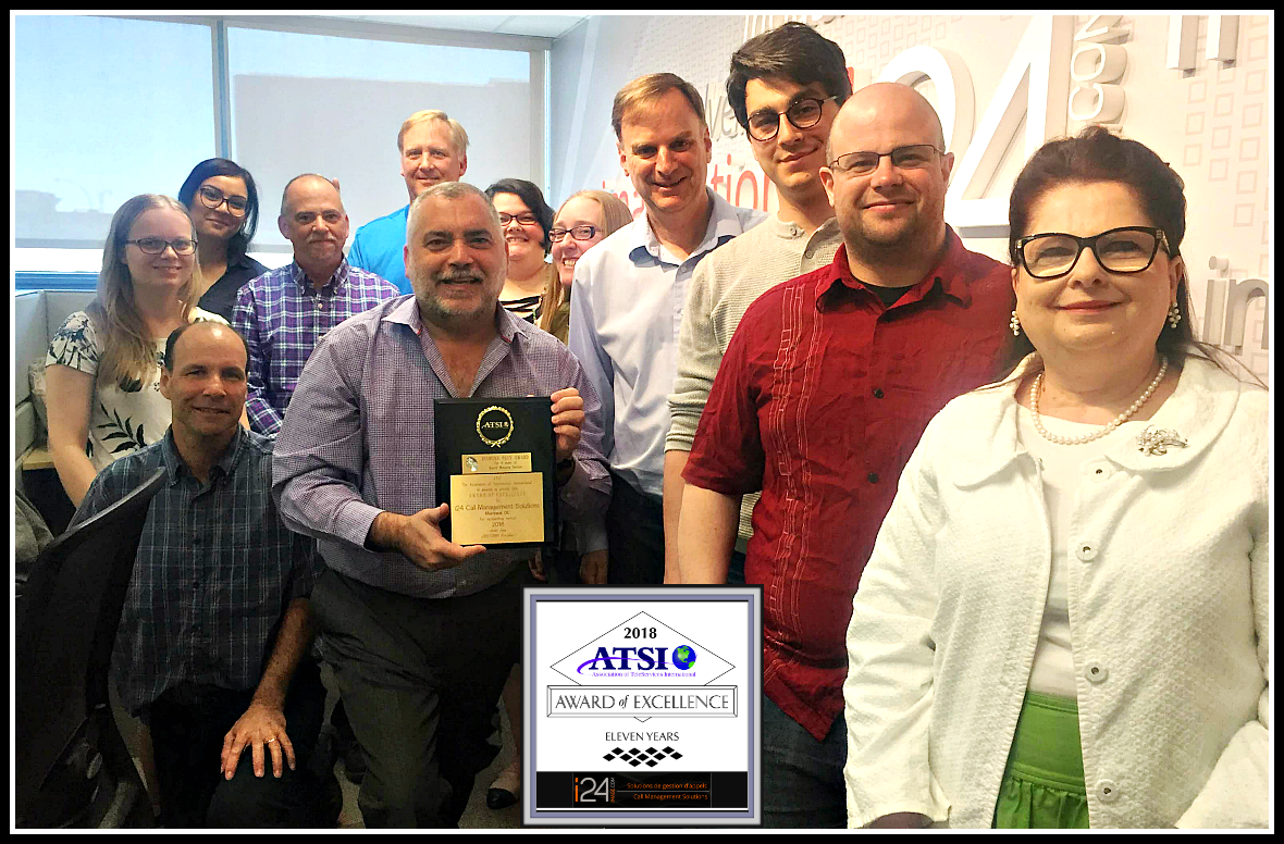  i24 CALL MANAGEMENT SOLUTIONS wins coveted ATSI Award of Excellence