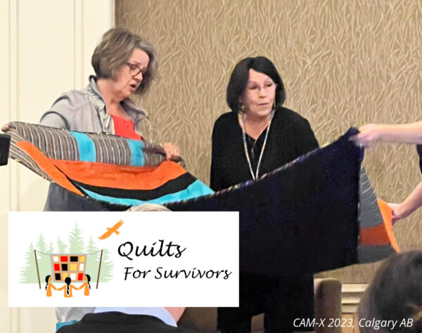 Presentation of quilt to survivor of Residential Schools